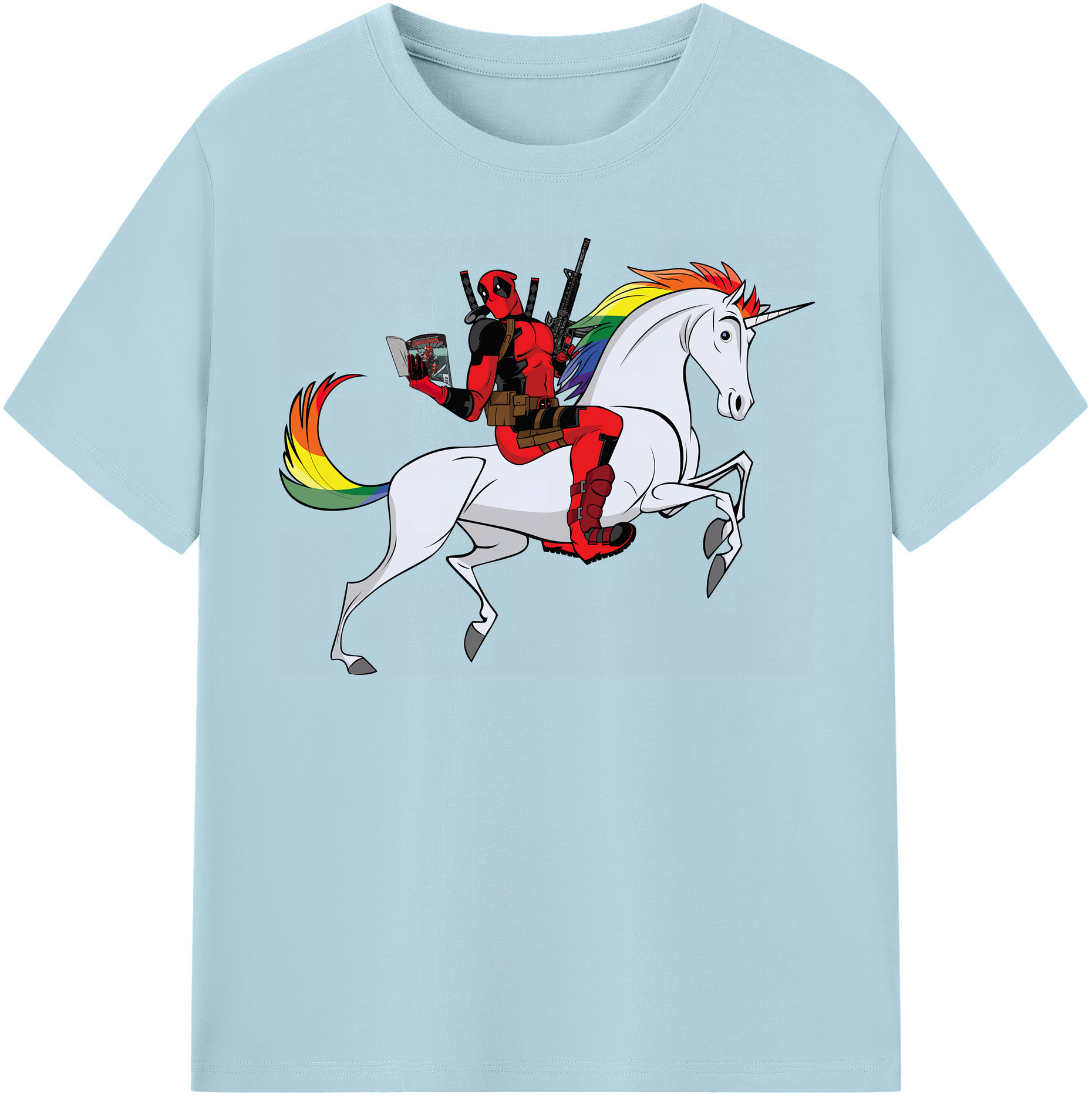 （画像用） Deadpool デッドプール 綿100％半袖Tシャツ（フロントプリント）